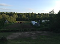 На этой фотографии видны монахини выполняющие послушания на огороде. Оказывается вот почему такая вкусная еда в трапезной монастыря,- не только еду готовят с молитвой, но и все выращенные продукты тоже выращены с молитвой.